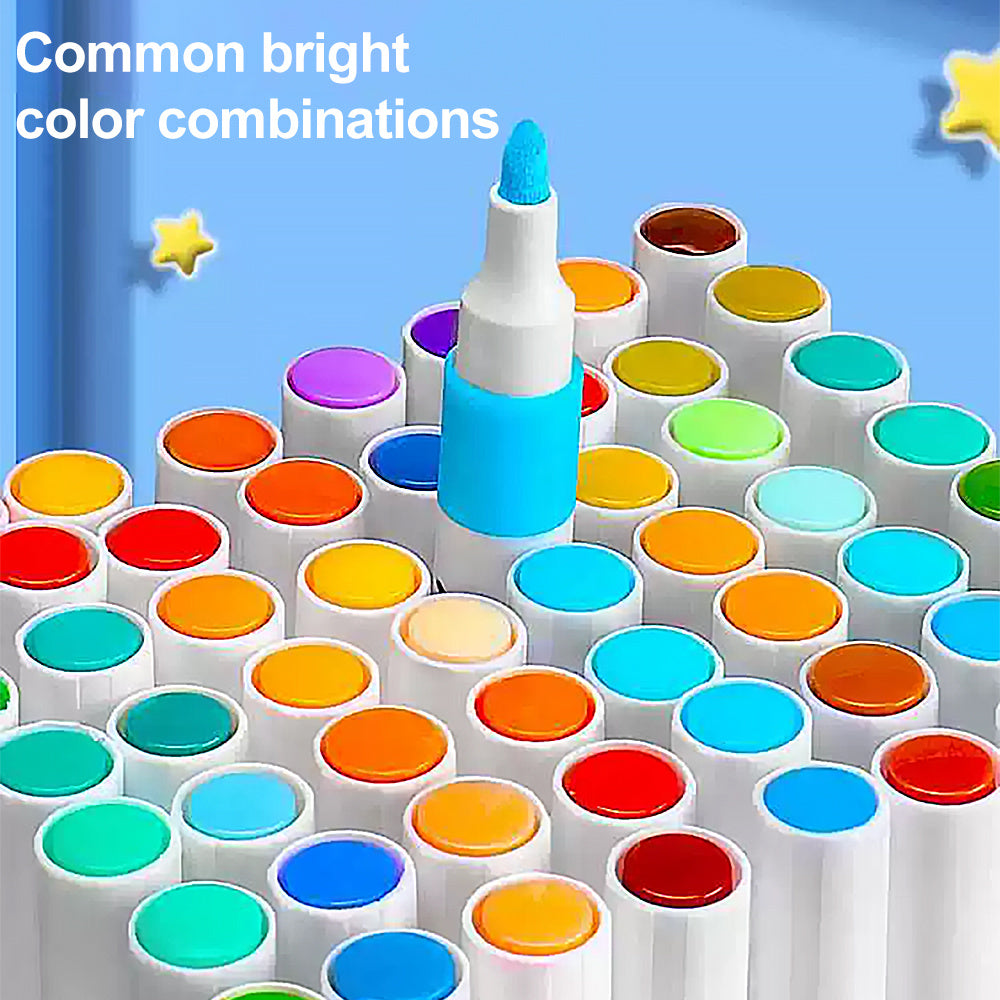 120 Colours Acrylic Paint Pens, Soft Brush Tip Acrylic Marker Pens, Paint Markers for Colouring, Glass, Fabric, Rock Painting and DIY Crafts Art Supplies