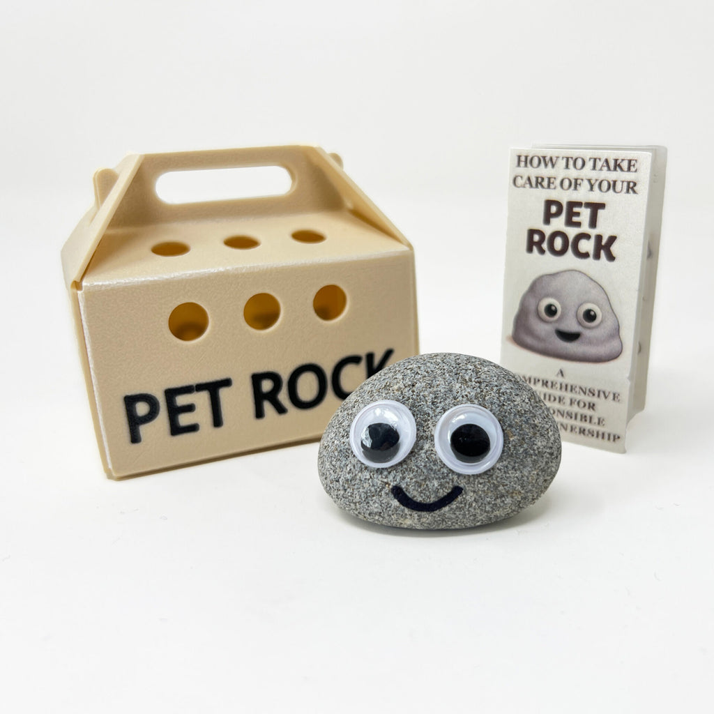 Pet Rock Novelty Funny Gift for the Person Who Has Everything – Gag Gift for Birthdays Wedding Favours Party Bags Secret Santa