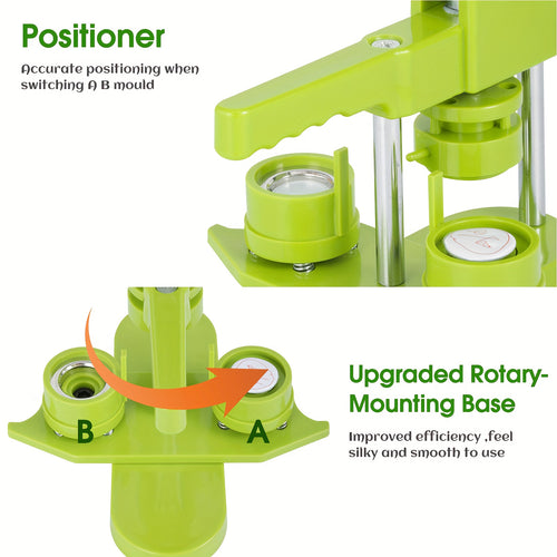 Button Maker Machine, 25mm Button Maker 100Pcs Button Maker Press Machine Kit with Button Maker Supplies DIY Button Pin Maker Machine, for DIY Gifts