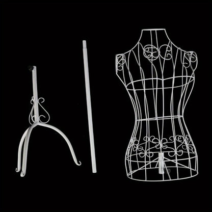 Dressmaking Mannequin Female Mannequin Stand Adjust Height Tripod Dress Stand Mannequin Torso Body with Metal Wire Busts Stand for Clothing Display