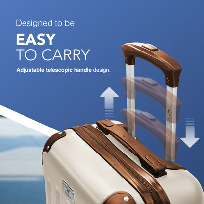 LUGG Skywander 15 Inch (45x34x20cm) Lightweight Underseat Cabin Bag EasyJet Approved Carry-On Suitcase, Durable ABS Hard Shell, Smooth Double Spinner Wheels, Water Resistant & Compact Travel Luggage (45x34x20cm)