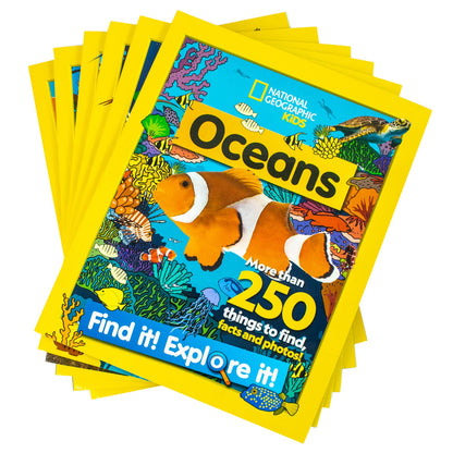 National Geographic Kids Find it! Explore it! 6 Books Collection Set (Animals, Oceans, History, Insects, Around the World & Dinosaurs) ( More Than 250 Things to find, Facts and Photos!)