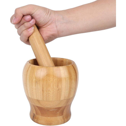 Kitchen Garlic Spice Wooden Mortar and Pestle, Healthy and Durable Kitchen Utensils, Multi-Functional for Home Chopping and Grinding