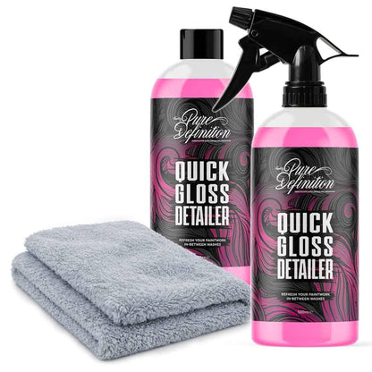 Quick Gloss Detailer - Car Detailing Spray Sealant & Coating For Vehicle Paintwork - Clay Lubricant - Pure Definition