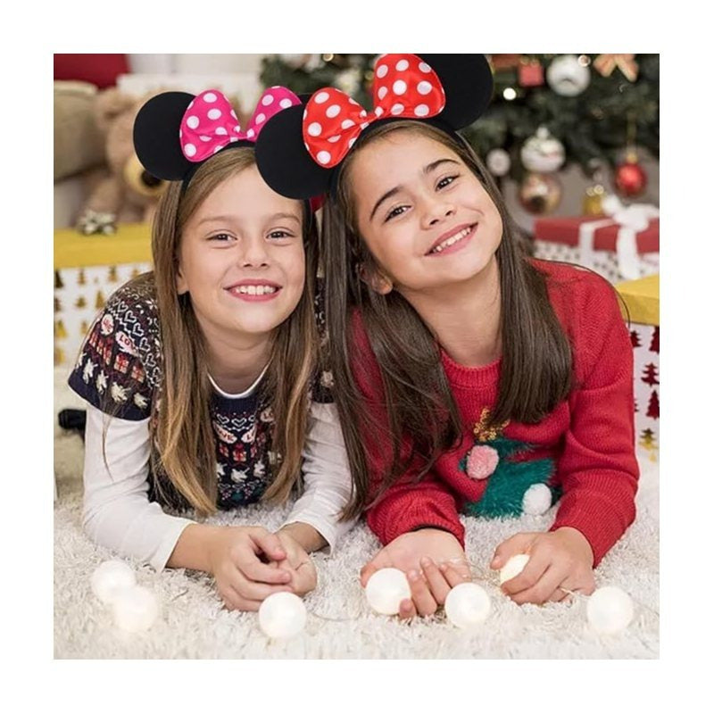 12 Pcs Mouse Ears Cartoon Headband for Birthday Halloween, Party Accessories, High Quality Material Headbands for Adults/Children Fancy Dress Costume Outfit Head Band Accessory Ears Headband