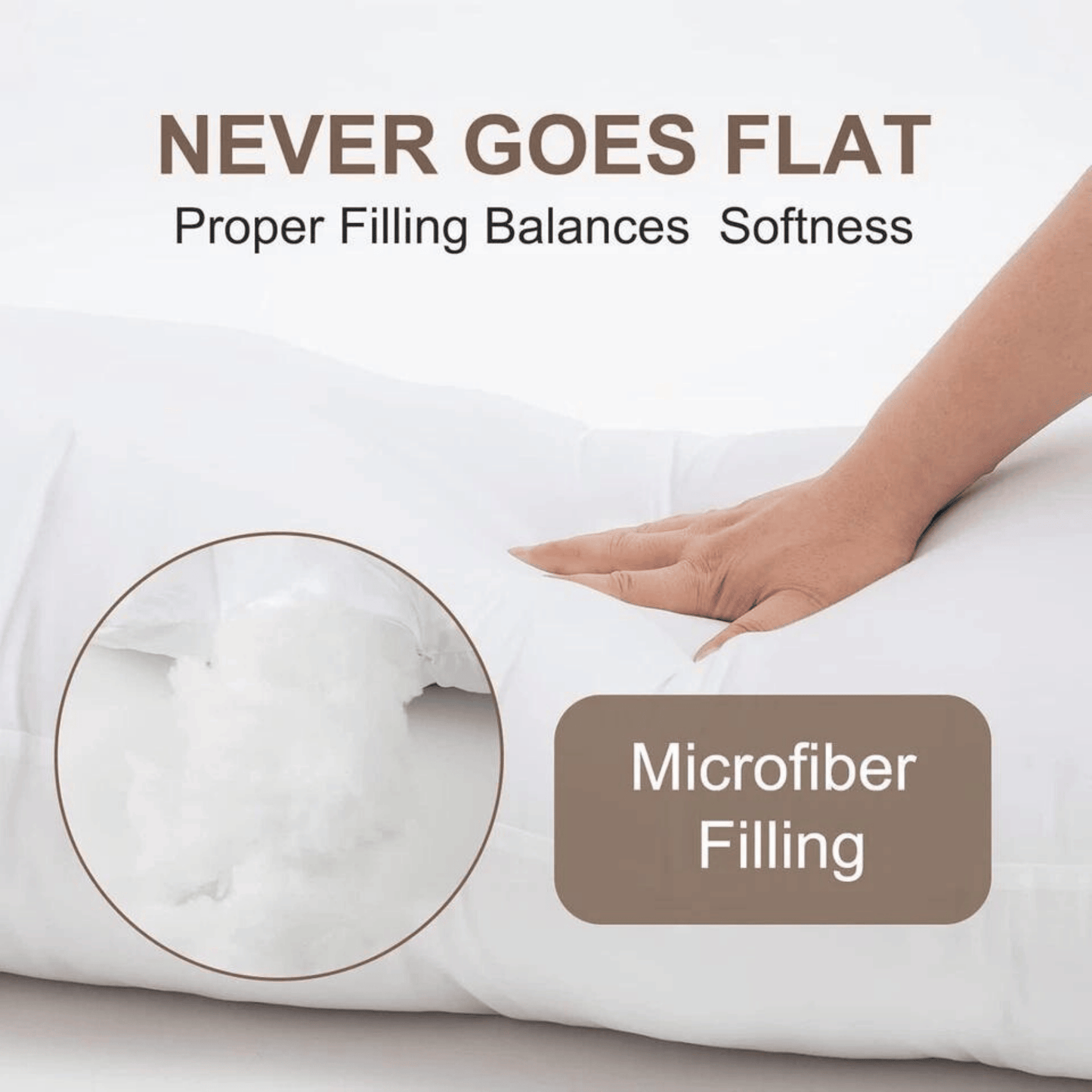 Premium Hollowfiber Bolster Pillow Full Body Orthopedic Long Pillow for Side Sleeper, Back, Neck, Maternity Support Pregnancy Pillows