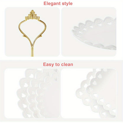 10/5pcs Cupcake Stand with Two-Tier Cake Stands Three-Tier Cake Stands Appetizer Trays for Wedding Baby Shower Tea Party