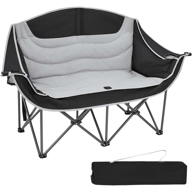 Double Camping Chair with High Back – Foldable & Comfy for Outdoors