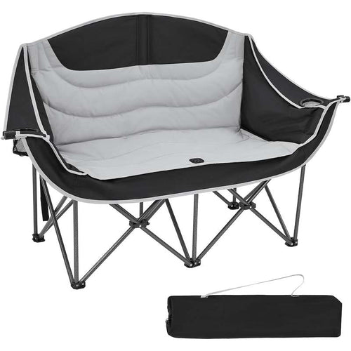 Double Camping Chair with High Back – Foldable & Comfy for Outdoors