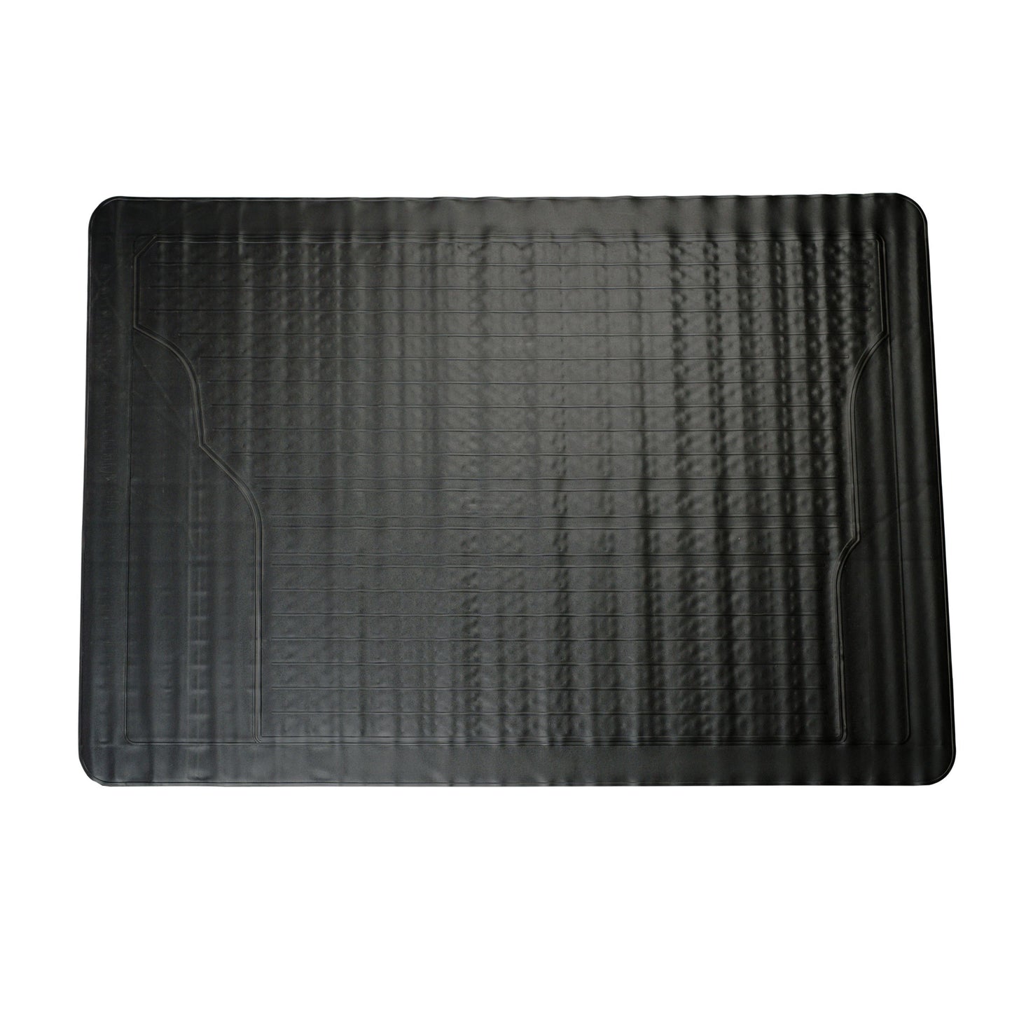 Black Rubber Car Boot Mat - 125 x 81 cm – Universal Car Boot Protector Non-Slip Heavy-Duty Rubber Mats for Cars SUV Truck and VAN, Waterproof - Trim To Fit