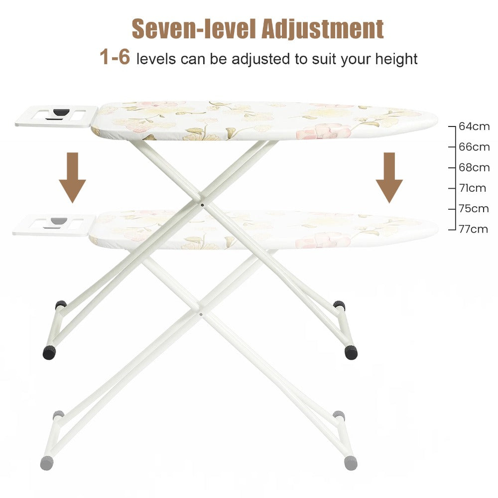 Ironing Boards Adjustable Heights Cotton Cover with Iron Rest TopIron Board Universal Extra Wide Lightweight Iron Board Rack