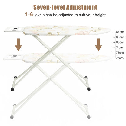 Ironing Boards Adjustable Heights Cotton Cover with Iron Rest TopIron Board Universal Extra Wide Lightweight Iron Board Rack