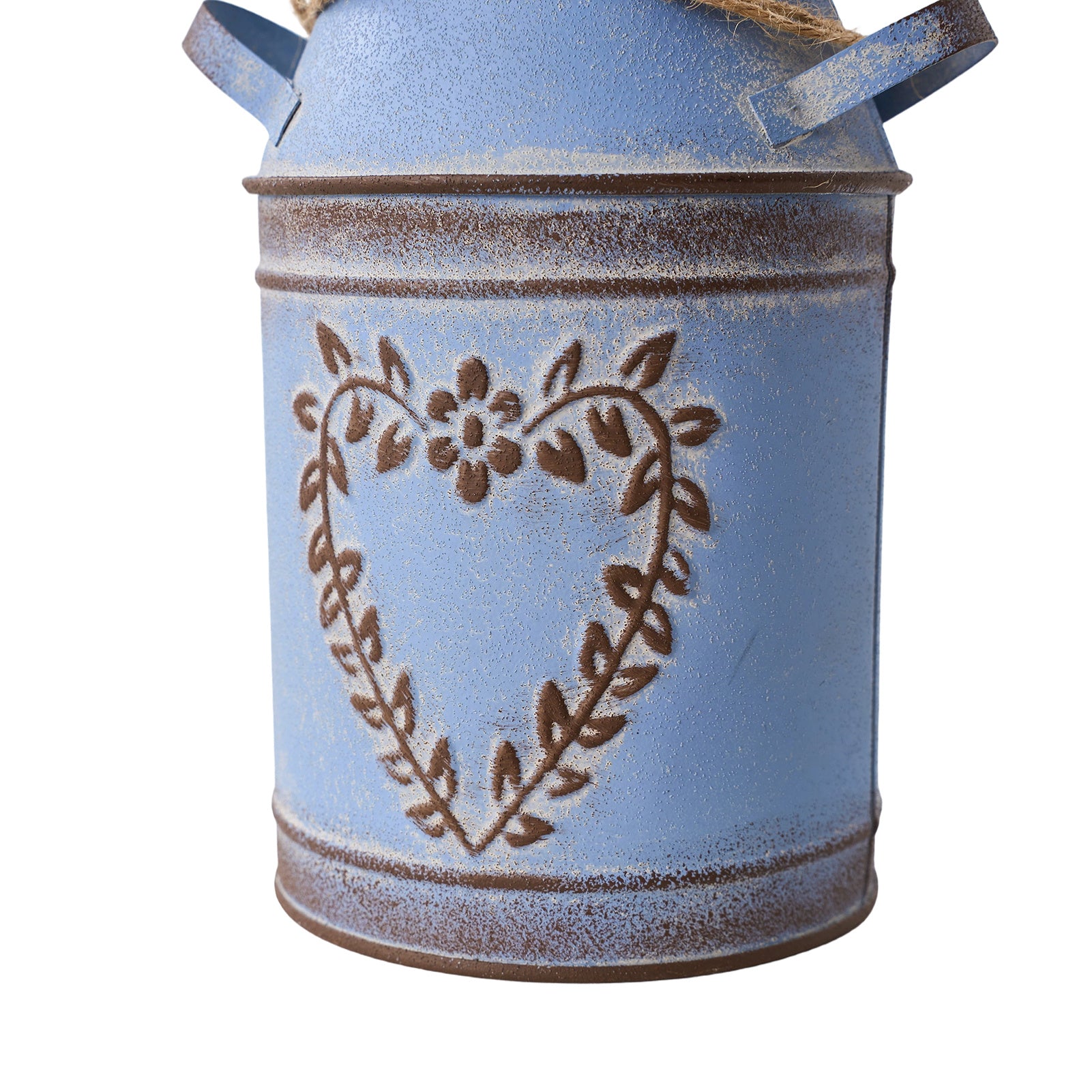 Rustic Metal Pitcher Vase with Heart Cut-Out Detail - lifestyle setting 23