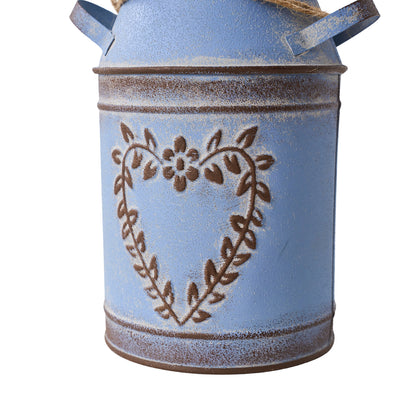 Rustic Metal Pitcher Vase with Heart Cut-Out Detail - lifestyle setting 23