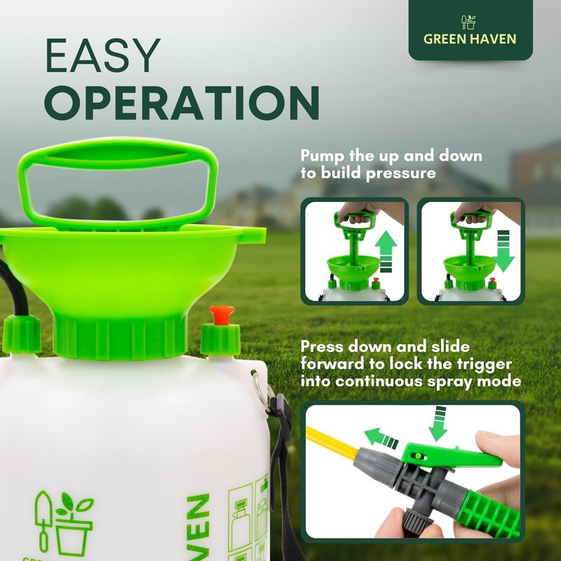 8L Garden Pump Pressure Sprayer with Shoulder Strap & Adjustable Wand – Manual High Pressure Spray Bottle for Plants, Lawn Care, Weed Control & Household Cleaning