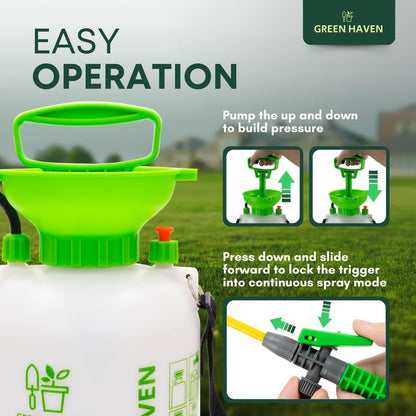 1pc 8L Pump Pressure Sprayer – Manual Garden Water Spray Bottle with Adjustable Shoulder Strap – High Pressure Sprayer for Plants, Lawn Care, Weed Control & Household Cleaning