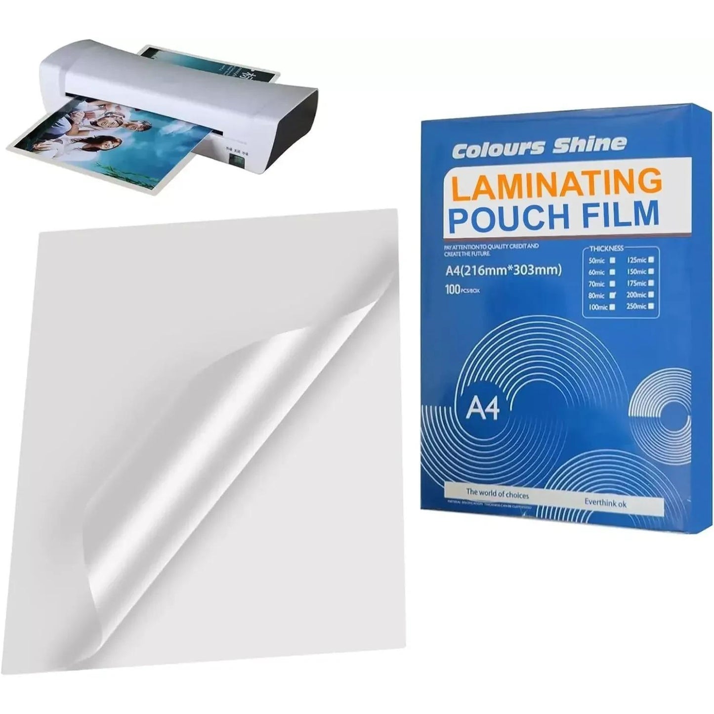 ATEK A4 Laminator Pouches 100 Pack – 100 Micron Laminating Sheets a4 Glossy Finish, Crystal Clear, Full Protection, Waterproof a4 laminator - Laminate Pouches a4 Ideal for Home Office Photos and Notes