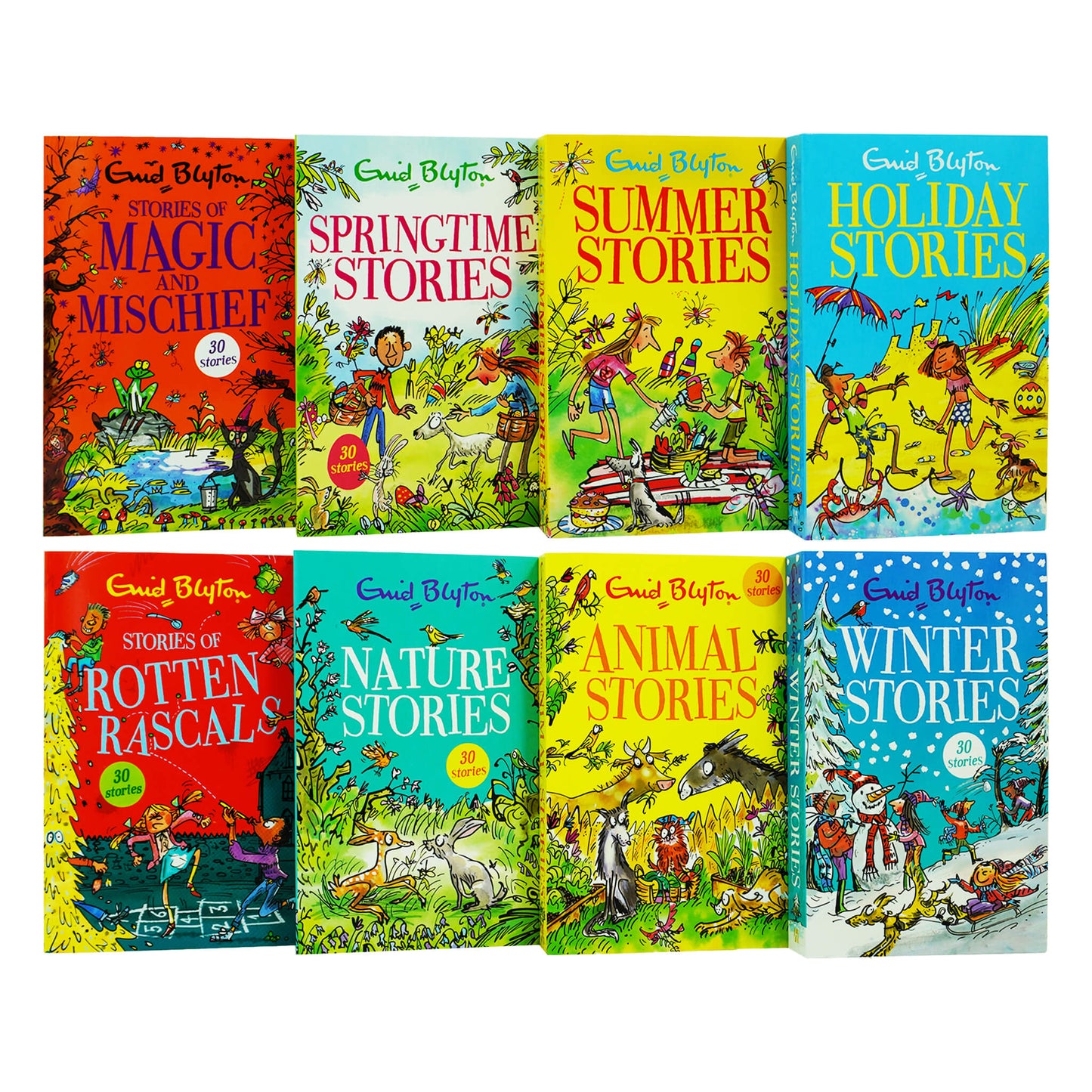 Bumper Short Story Collection 8 Books Box Set Including Over 200 Stories By Enid Blyton - Ages 5-11 - Paperback
