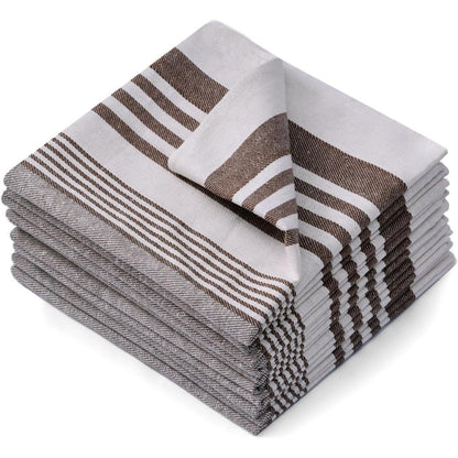 Pack of 10 Aston Large Tea Towel Dish Towels 100% Cotton Kitchen Towels, Bar Towels and Tea Towels 50cm x 70 cm