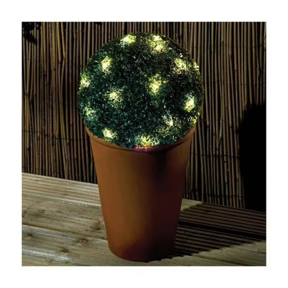 Solalite® 1Pack/4Pack Solar Topiary Balls – 28cm Round Artificial Ball Plants Outdoor with 20 Solar Led Lights, Garden Hanging Balls Sphere Decorative For Wedding, Christmas, Backyard, Balcony, Garden Decor