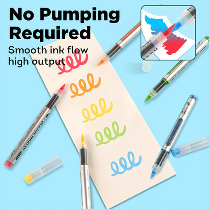 Acrylic Pens with Liquid Ink System, Waterproof & Quick Drying, Innovative Ink Flow Design, Non-Toxic Acrylic Paint Markers for Stones, Glass, Wood, Ceramic And Porcelain, Art Professional Supplies