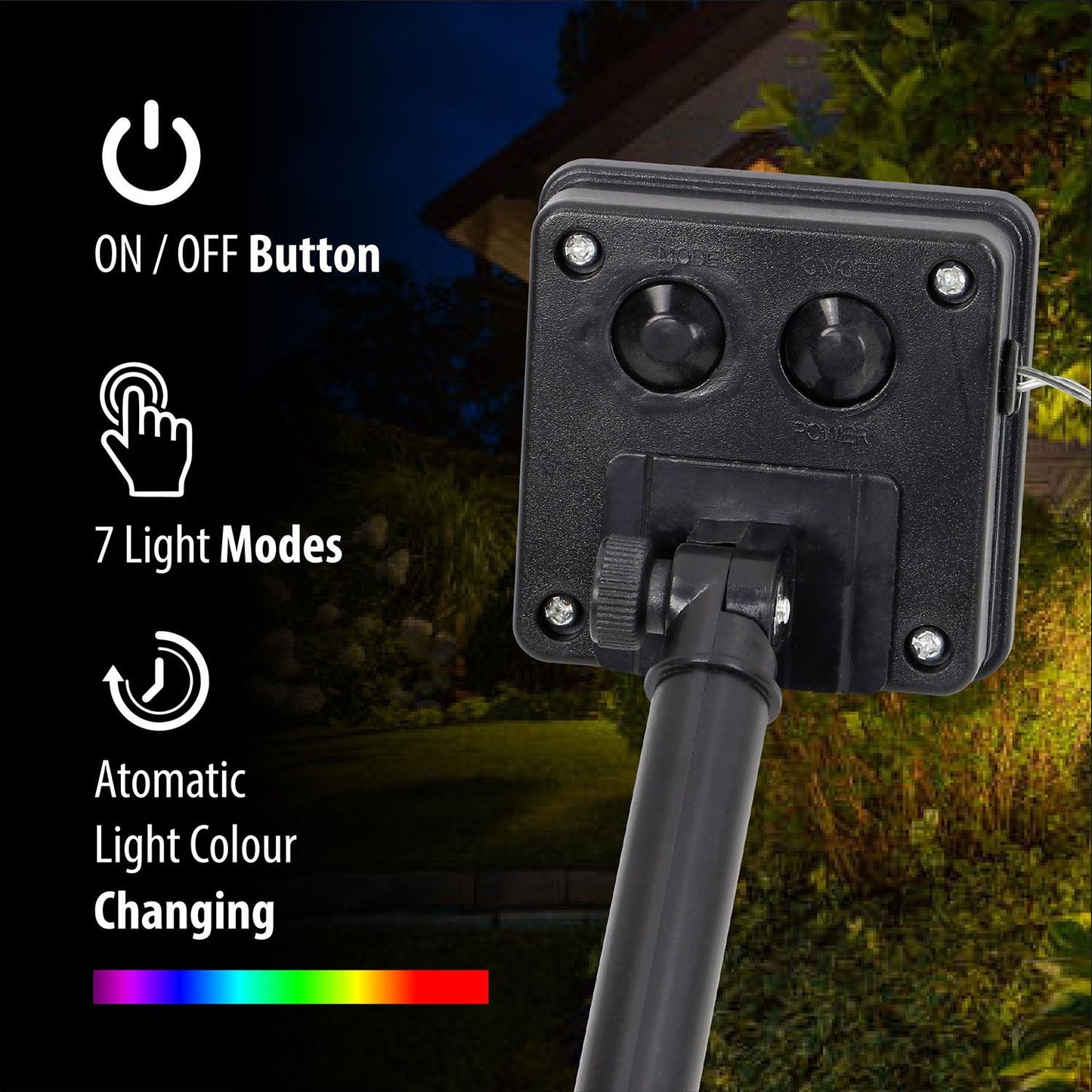 Solar Garden Lights Set of 4, LED Pathway Stakes for Outdoor Yard Lighting, Patio Landscape Illumination, Lawn and Garden Decoration, Waterproof Solar Powered Lights for Walkways, Pathways, Backyard, Energy-Efficient Outdoor Lighting, Durable and Easy to
