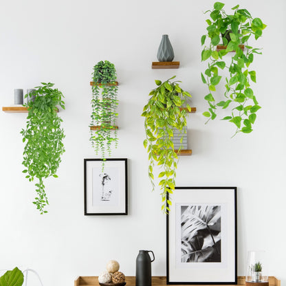 Artificial Hanging Plants Fake Ivy Vine with Pot Faux Greenery Hanging Basket for Indoor Outdoor Home Decor Wall Patio Office Shelf Room Decoration