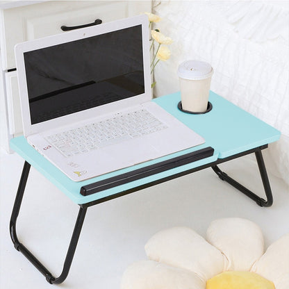 Laptop Desk Laptop Bed Table with Foldable Legs and Cup Slot, Reading Holder Notebook Stand with Adjustable Height Angle, Laptop Bed Tray for Bed Sofa Breakfast Work Study Reading