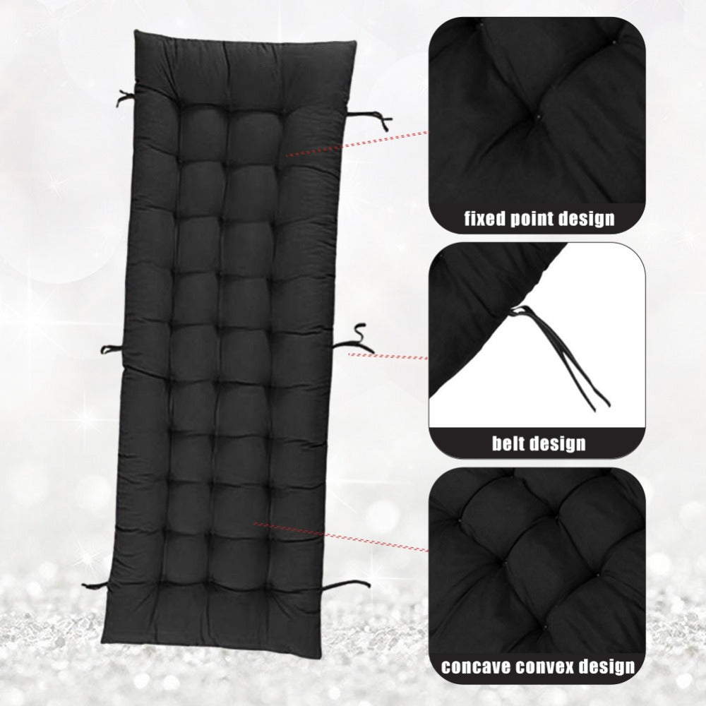 Lounge Chair Cushion 160x50cm Thick Comfortable Seat Pad for Sun Lounger Recliner Daybed Beach Chair – Machine Washable Non-Slip Indoor Outdoor Multiple Colours