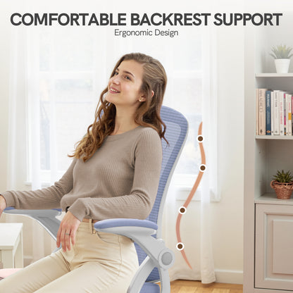 GartistGo Office Chair Ergonomic Desk with 90° Flip-up Armrest Lumbar Support, Height Adjustable Chair, Executive Swivel Computer Padded Seat Cushion for Home/Office
