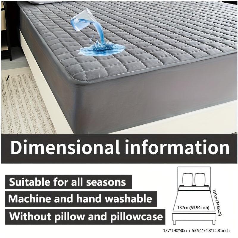 1pc Waterproof Mattress Protector Fitted Sheet, Made from High-Quality Materials, Soft, Breathable, And Comfortable. Ideal for RV Additions And Bedding, Suitable for Bedrooms, Guest Rooms, Or Rvs. Usable in All Seasons
