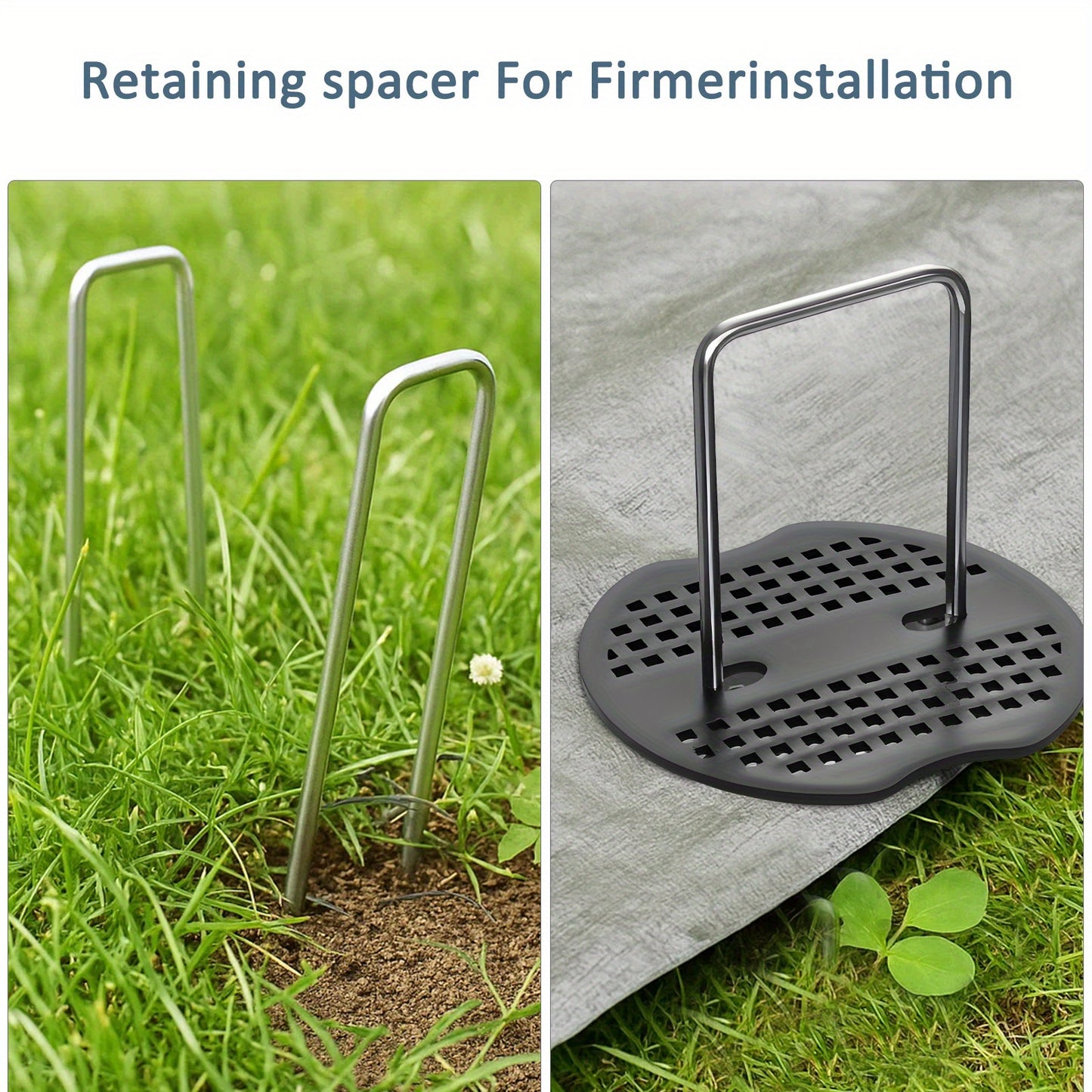 100pcs 50pcs U-shaped Ground Spikes + 50pcs Mat U-shaped Ground Spikes Lawn Ground Covering Nails Outdoor Tent Nails Garden Carpet Nails Nails Anti-grass Ground Nails