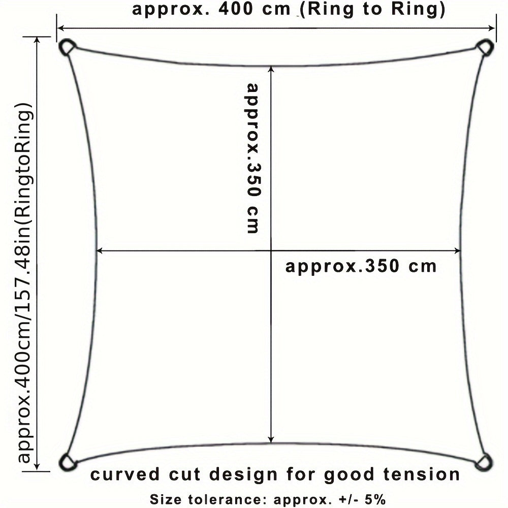 1pc Triangular, Rectangular, Square Shade Sail, Made Of HDPE, UV Protection, Sun Protection, Windproof, Breathable, Easy to Clean, Tear-resistant Shade Sail, Suitable for Garden, Terrace, Balcony, Privacy Protection, Easy to Install, Gray