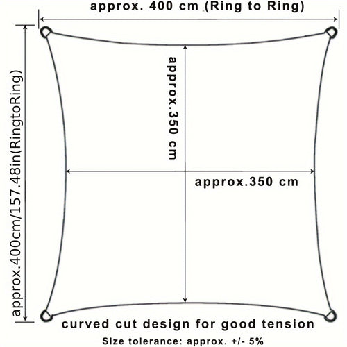 1pc Triangular, Rectangular, Square Shade Sail, Made Of HDPE, UV Protection, Sun Protection, Windproof, Breathable, Easy to Clean, Tear-resistant Shade Sail, Suitable for Garden, Terrace, Balcony, Privacy Protection, Easy to Install, Gray