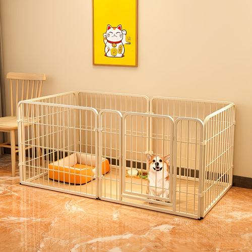 Dog Pen, 6-Panel Puppy Pen with Door, High 60Cm Indoor/Outdoor Dog Playpen, Portable Detachable Pet Run Enclosures for Puppies, Cats, Rabbits And Other Animals