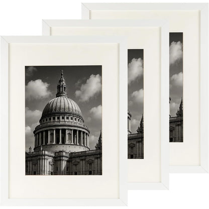 3 Pack A3 Photo Frame 29.7 x 42cm Black/White Picture Frame Wall & Tabletop Frames, Portrait or Landscape Display for Posters, Prints & Certificates