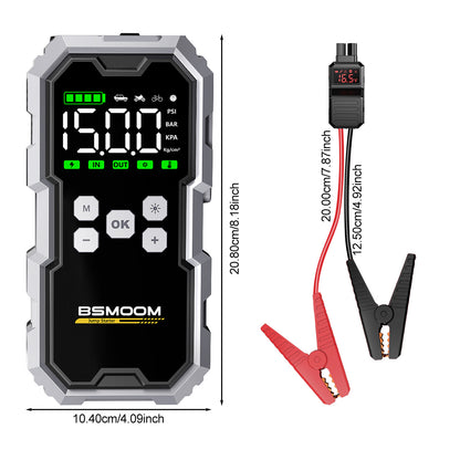 12V Car Jump Starter 9000A Peak Auto Battery Booster Pack Power Bank 21800mAh/26800mAh, Jump Box With LED Light LCD Screen (Up To All Gas Or 10, 0L Diesel Engine)