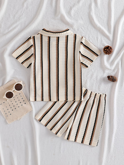 Boys' Waffle-Knit Shirt and Shorts Set - option view 13