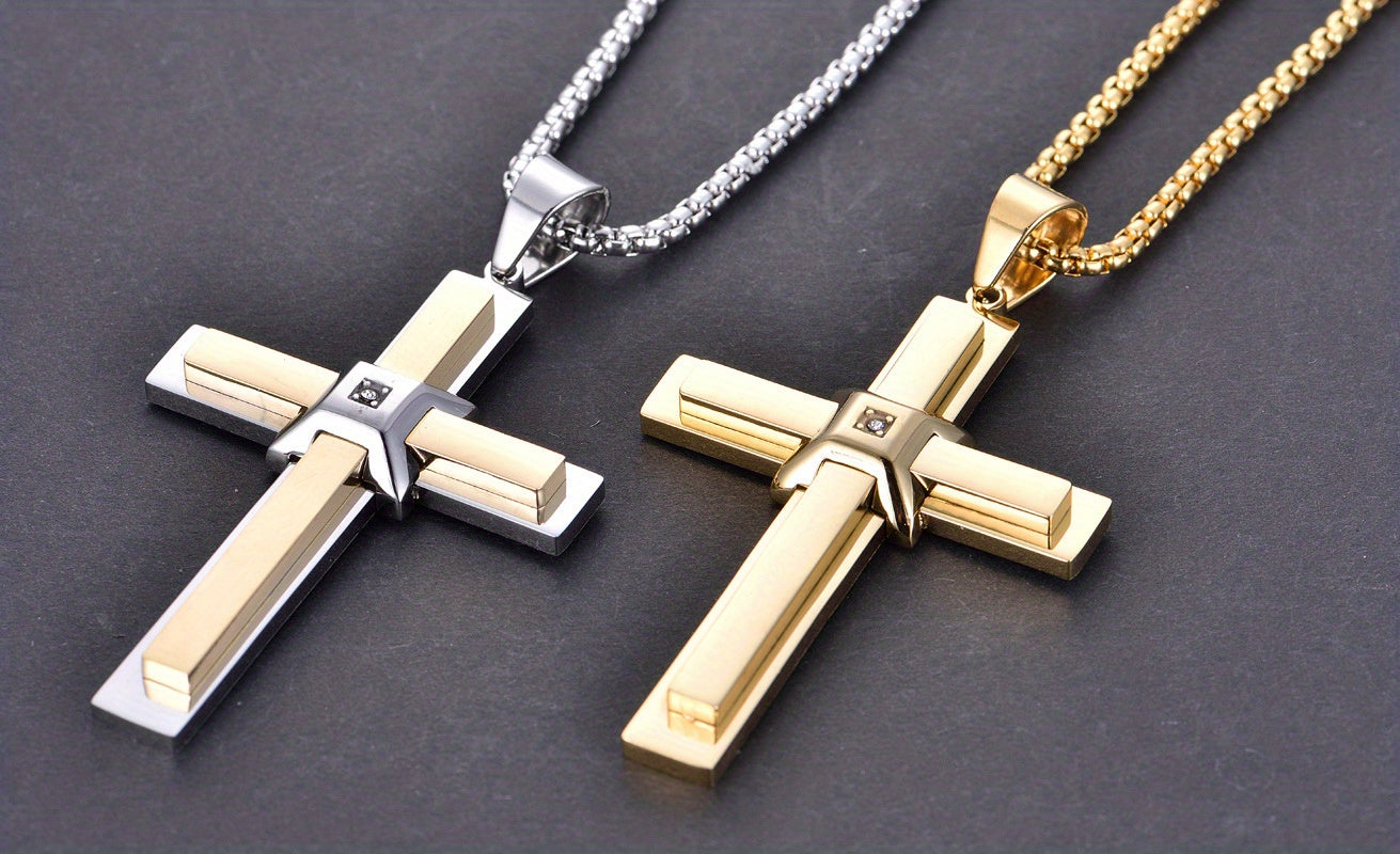 Retro Cross Pendant Necklace – Four Styles
