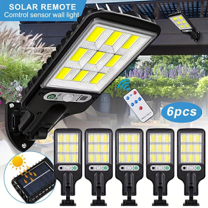 10/8/6/4/2/1PACK Outdoor Solar Lights 108COB Motion Sensor Street Lamp with Remote Control - 3 Lighting Modes, 180° Coverage, Easy-to-Install for Garden Garage Yard Backyard Patio