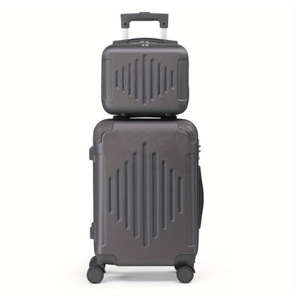 2-Piece Hard Shell Spinner Suitcase Set 20" & 12" – Lightweight Portable Travel Luggage with 360° Spinner Wheels, Cabin & Personal Item Size | Free UK Delivery