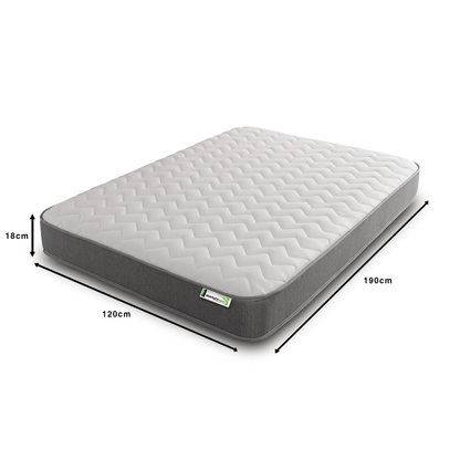 Starlight Beds Zig Zag Hybrid Memory Foam and Open Coil Spring 18CM Deep Mattress