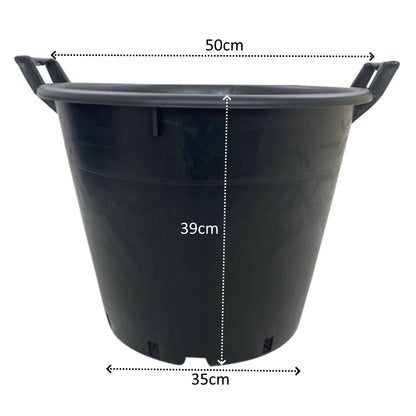 3 x Heavy Duty 50L Plant Pot Potato Container Bucket Plastic Large Outdoor Planter With Handles Vegetables & Trees