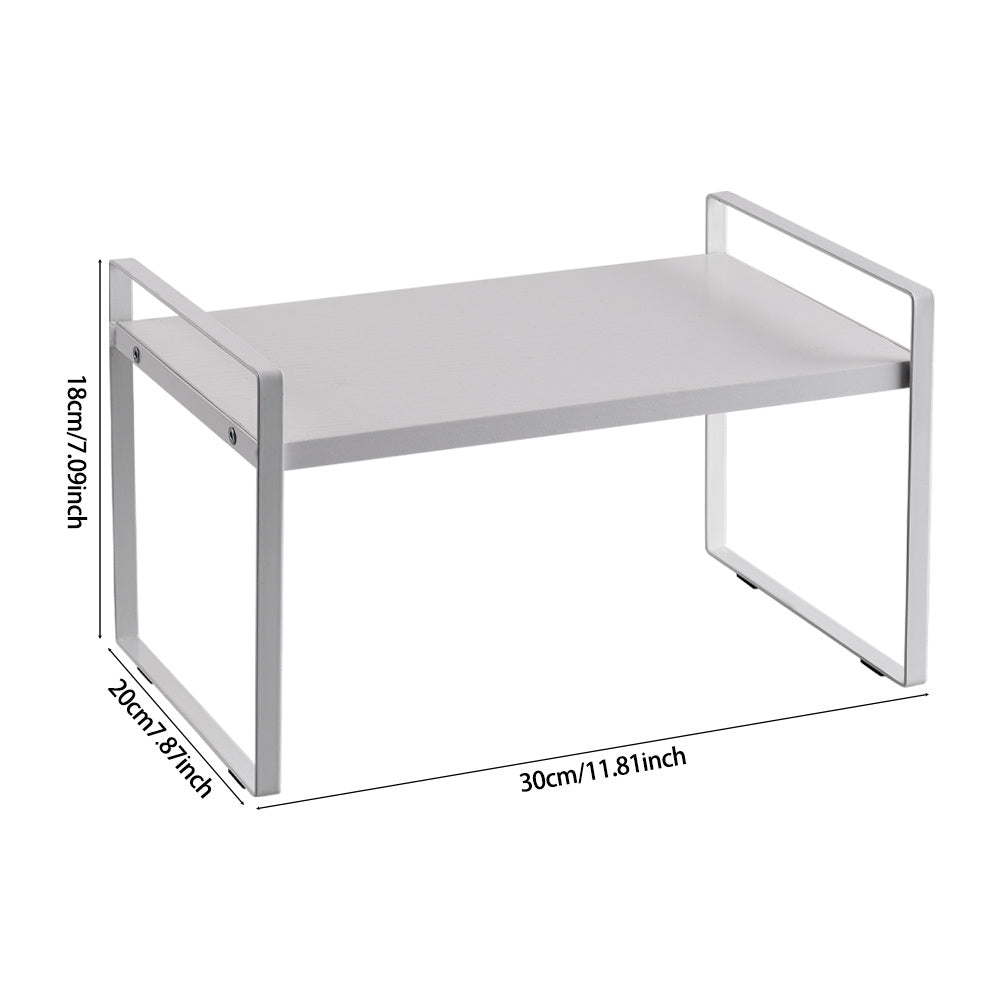 White Cupboard Shelf Organiser - 30 x 20 x 18cm