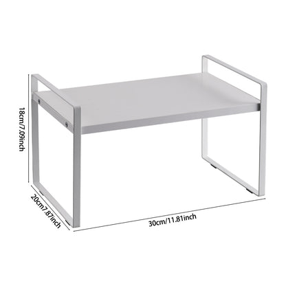1pc Kitchen Spice Rack, Kitchen Cupboard Shelves Organiser, Durable Metal Sink Shelf Storage Rack, Countertop Storage Pantry, Versatile Cabinet Shelf Storage Unit Stand Holder for Home Kitchen Supplies and Utensils, Cups, Dish, Seasoning, Kitchen Organize