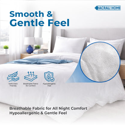 ACRALI HOME Summer Duvet Quilt All Seasons – Soft Breathable Lightweight Comforter 2.5 4.5 7.5 10.5 13.5 15 Tog – Cool Summer to Extra Warm Winter Quilt – Hotel Quality Luxury Bedding – Single Double King Super King – Machine Washable Durable Duvet Insert