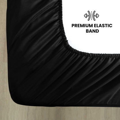 Waterproof Fitted Bed Sheet Deep Pocket Mattress Protector Cover | Soft Breathable Noiseless Fitted Sheet for Bedroom, Hotel & Home | Machine Washable Elastic Bed Cover Fits Up to 30cm Mattress