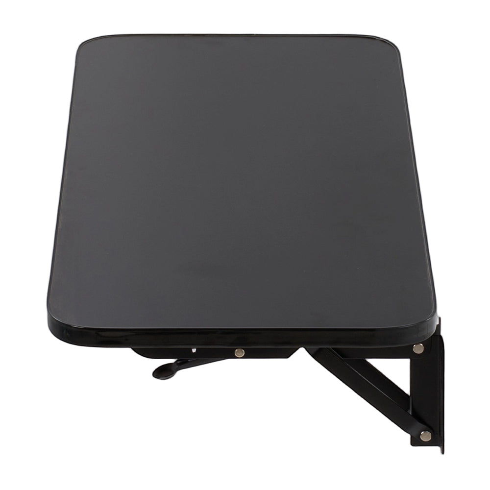 Wall Mounted Folding Desk Space-Saving Foldable Laptop Study Table Metal Frame - Home Office Wall Desk Black White 3 Sizes