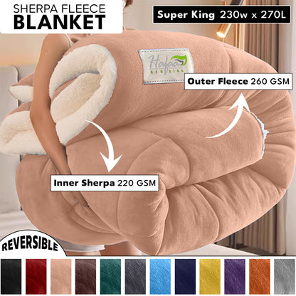 Soft Cozy Sherpa Blanket, Double-Sided Throw Blanket, Contemporary Design, Warm Throw for Couch, Bed, Office and Travel, Versatile All-Season, Perfect Holiday Gift
