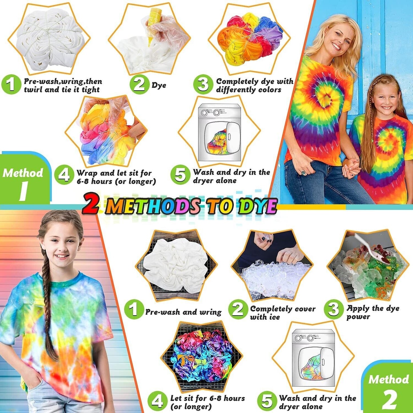 Tie Dye Kit Professional Creations Colours Tulip Ink Adults Kid Box Craft Set